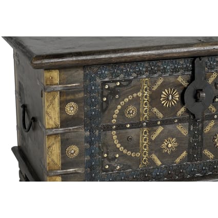Ancienne Malle En Bois – Coffre De Rangement Vintage – 65x40x51 Cm