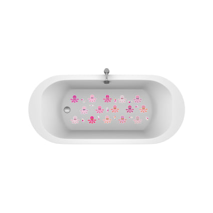 12 Adesivi Antiscivolo Stella Marina Rosa 9,8cm - Per Vasca Doccia Scale Pavimenti