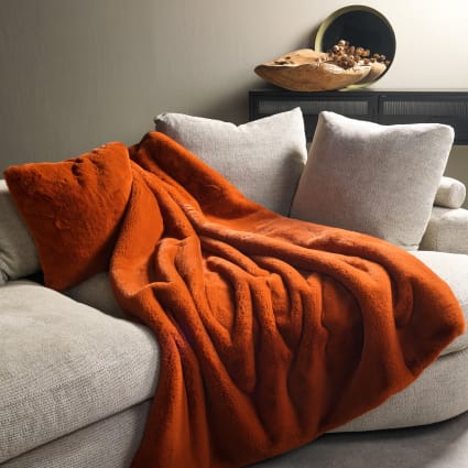 decke orange 140x180 cm Zinzi