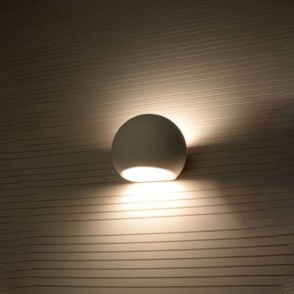 Lampada da parete bianca ceramica-Globe cropped-3