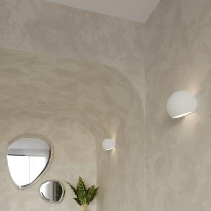 Lampada da parete bianca ceramica-Globe cropped-6