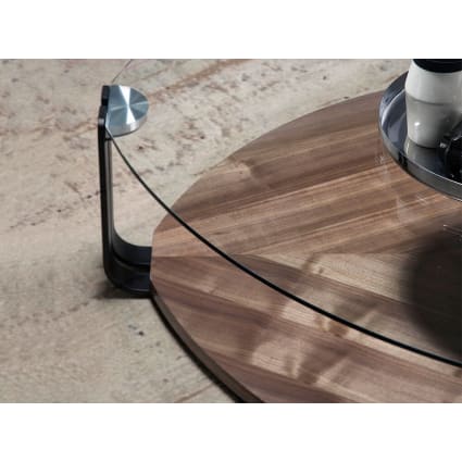 Tavolino in legno di noce e vetro temperato Maisons du Monde