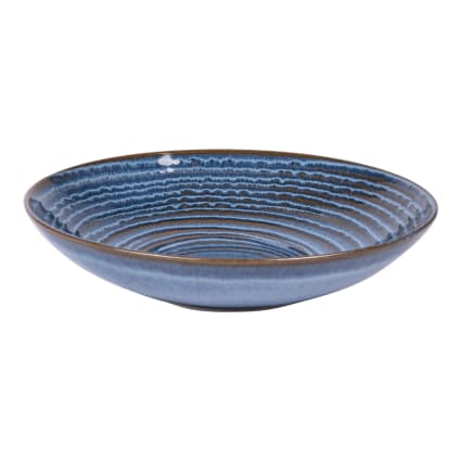 Secret De Gourmet Lot de 6 Assiettes Creuses en Porcelaine Maria 20cm Bleu - Assiette - Rue du Commerce