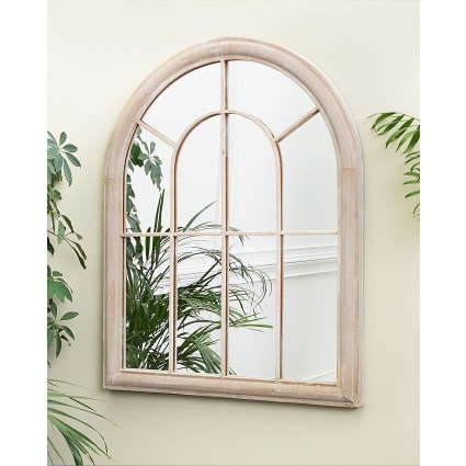 Wandspiegel aus Metall 88 x 69, beige Embry