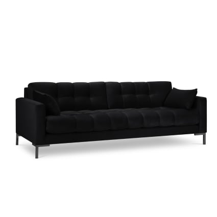 4-Sitzer Sofa aus Samt, schwarz Mamaia