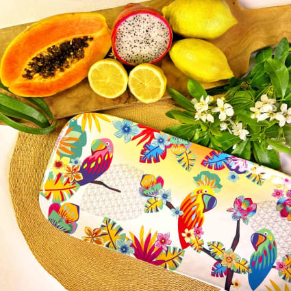 Lot De 2 Aimants Décoratifs Perroquets Colorés Pour Frigo - En Résine, Dimensions ~10 Cm, Décoration Cuisine