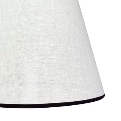 Set Di 2 Paralumi A Cono Fatti A Mano – Tessuto Di Cotone Con PVC Bianco, Diametro 20 Cm, Per Lampade Da Tavolo E Piantane E27/E14, 60W