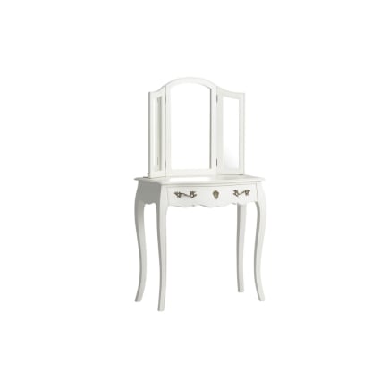 Muriane - Coiffeuse cassé 1 tiroir blanc en bois