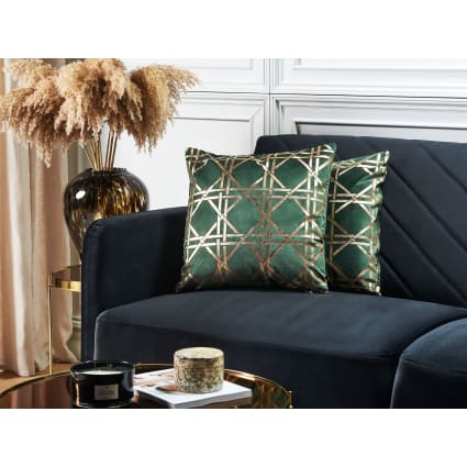 Set Di 2 Federe Decorative In Ciniglia, 45 X 45 Cm, Per Divano Poltrona Stile Bohemien Cuscino Decorativo Per Letto Soggiorno Verde 99261910