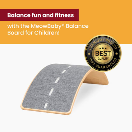 MeowBaby® Planche Balancer Pour Enfants 80x30cm Montessori Balance Board Avec Feutre Gris P1420470c1420471 MeowBaby® Planche Balancer Pour Enfants 80x30cm Montessori Balance Board Avec Feutre Gris P1420470c1420471