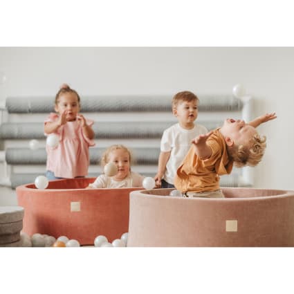 Piscine à Balles Pour Bébé Dès 1 An - Rond En Velours Doux, 90 X 30 Cm, Avec 200 Balles Colorées - Sécurité Et Amusement Pour Enfants - MISIOO