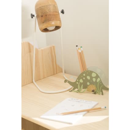 Pot à Crayons Dinosaure Pour Enfants - Cuir PU Durable - Organise Stylos, Pinceaux Maquillage - Cadeau Bureau école