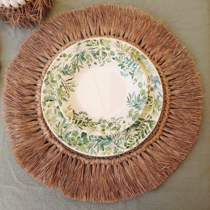 Set de table - bao - 30 x 45 cm - pvc - Argent - Maison