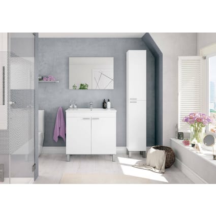 Teamson Home Neal Arredo Bagno Armadietto In Legno Con Specchi Bianco 7442 - 12