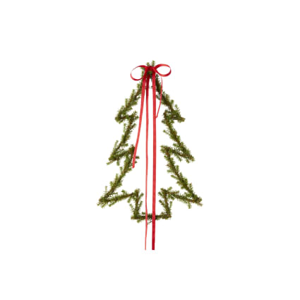 Weihnachtsanhänger Weihnachtsbaum aus Eisen H50, Grün und Rot Noël