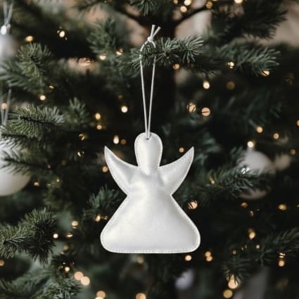12 Pendentifs Anges Pour Sapin De Noël - Doré Et Argenté | 7x5 Cm | Décoration Magasins, Bureaux, Hôtels | Ambiance Festive - 7