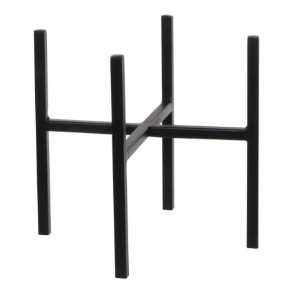 Supporto Per Piante A Gabbia 3 Livelli FRAMADO – Metallico Nero, 40x40x95 Cm, Portafiori Per Interni