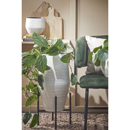 Supporto Per Piante A Gabbia 3 Livelli FRAMADO – Metallico Nero, 40x40x95 Cm, Portafiori Per Interni