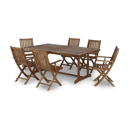 Set da giardino tavolo allungabile 180/240×100 e sedie