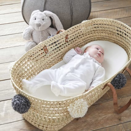 Matelas Landau 76x32cm 4en1 - Matelas Poussette Berceau Avec Housse Bambou Et Ventilation