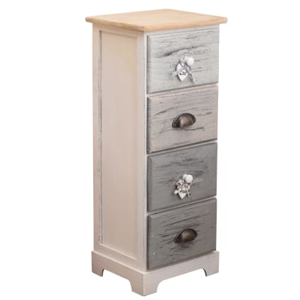 Cassettiera Vintage Grigio DB23P – Comò Multifunzione Per Camera Da Letto E Soggiorno
