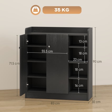 Scarpiera Lunga MISSLO A 3 Livelli, Contenitore In Metallo Per 24 Paia, 109x11,4x62 Cm, Per Armadio E Ingresso