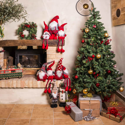 COSTWAY Albero di Natale Innevato 180/220 cm, Albero di Natale Slim con Pigne, Base di Metallo e Rami Rigogliosi in PVC, Ideale per Casa, Ufficio e Negozio (220 cm