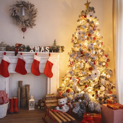 Albero di Natale artificiale con 150 LED Verde 120 cm PVC e metallo