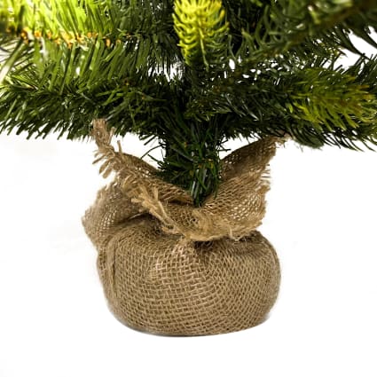 Mini Albero Di Natale Bianco Juegoal 61 Cm Con Luci LED A Batteria E Timer - Set Completo Con Decorazioni, Per Tavolo E Scrivania