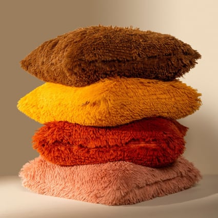Housses De Coussin Décoratives 45x45 Cm - Aspect Lin, Couleur Orange - Lot De 2 - Pour Canapé, Lit, Salon - 1
