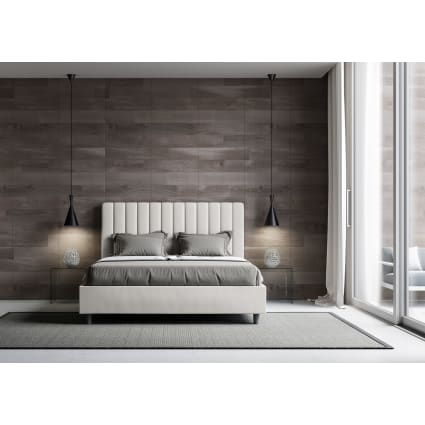 Maison Du Monde Letto Matrimoniale Contenitore Pelle Bianco Letto