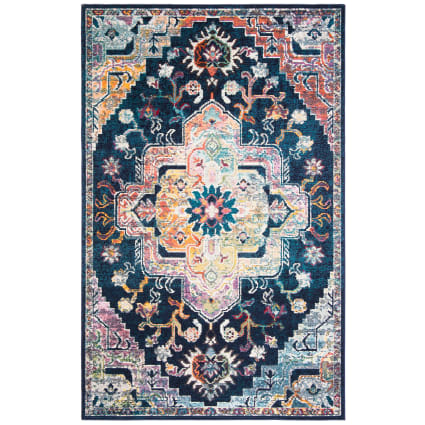 Übergangsphase Polypropylen-Teppich in Blau/Rosa, 160 x 229 cm Crystal