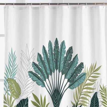 Rideau De Douche Vagabonde 180x200cm - Polyester Imprimé Avec Crochets Intégrés