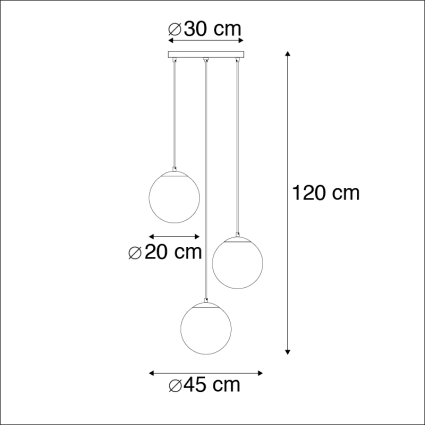 QAZQA Lampada a sospensione sandra - Art déco - Vetro,Acciaio - - Ovale