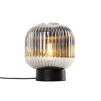 QAZQA Dome - Plafonnier - 1 Lumière - 15 Cm - Noir - Design - éclairage Intérieur - Salon I Chambre