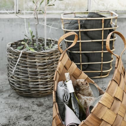 3er-Set Naturfaserkörbe, beige Conical