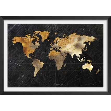 Mappamondo color oro e nero Small - Vezzelli Arredamenti