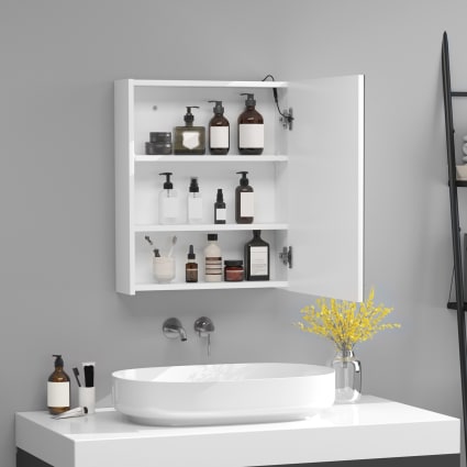 Mobile Da Bagno A Parete, Armadietto Bagno In Legno Con Ante E Ripiani, Mobile Multiuso Per Bagno, Cucina, Camera Da Letto, 60 Cm X 19 Cm X 71 | Leroy Merlin - 9
