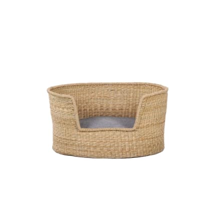 Panier niche pour petite chien ou chat en rotin tressé 45x45x57cm