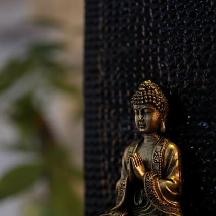 Fontaine D'Intérieur Zen Avec Bouddha Et Éclairage LED - Mur D'Eau Apaisant Pour Salon Ou Bureau