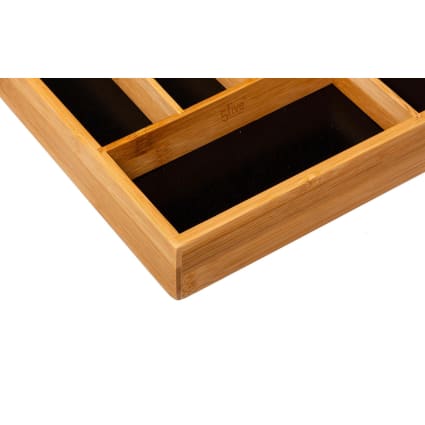 Range-couverts En Bambou Kela Kalma - 5 Compartiments, 30x34x5 Cm, Pour Tiroir De Cuisine