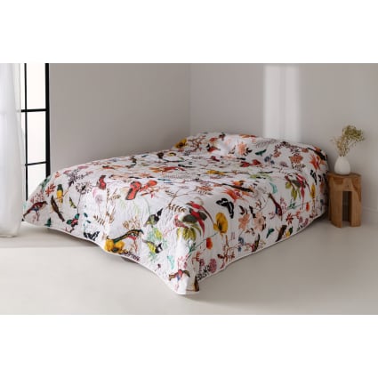 Tagesdecke aus 100 % Baumwolle 180x260 cm Birds of paradise