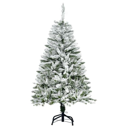 Sapin de Noël artificiel aspect enneigé H.120 cm imitation Nordmann Homcom | Maisons du Monde