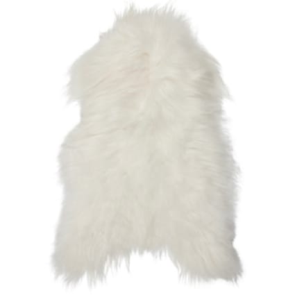 Tapis en peau de mouton islandais blanc 75x115 cm | Maisons du Monde