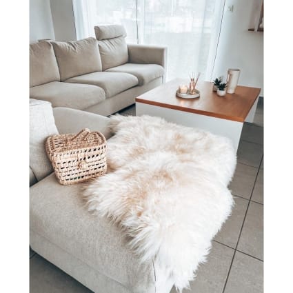 Tapis Islandais En Peau De Mouton Naturel - Ivoire 0141 - Neuf Avec étiquettes