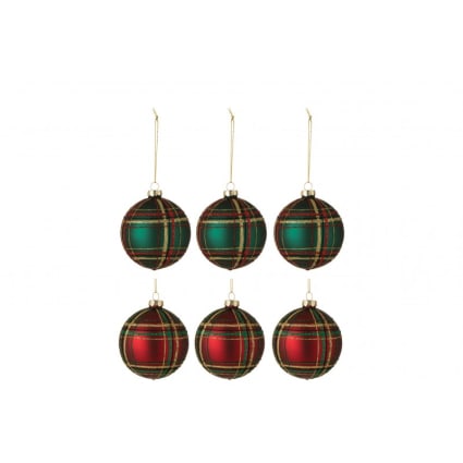 Set de 4 boules de Noël rouges mousse - 8cm | Maisons du Monde