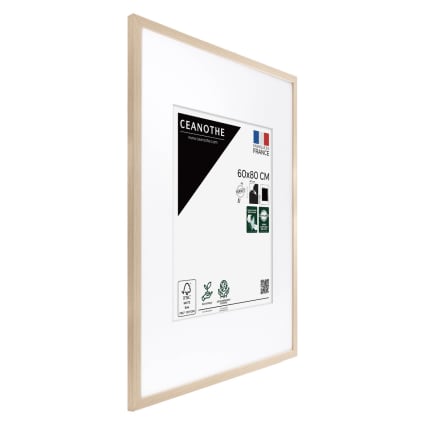 FRAMO Cadre photo en bois 61 x 132 cm sur mesure - Hêtre | Couleur/Taille sélectionnable | verre acrylique antireflet | Cadre pour Puzzle | Photos | affiche