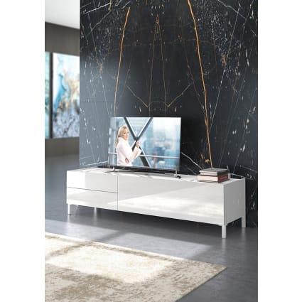 Porta TV effetto legno bianco lucido x x