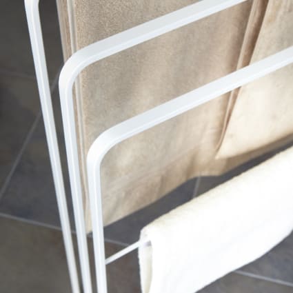 Porte-serviettes Télescopique Uno Basic Wenko - Extensible Jusqu'à 77 Cm, Métal/blanc, Fixation Murale Incluse - 5
