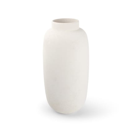 Vase blanc en grès 23,5xh49,5cm Bullet | Maisons du Monde